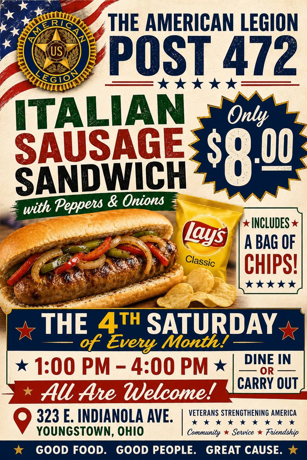 Italian Sausage Sandwich Fundraiser (American Legion Post 472)
