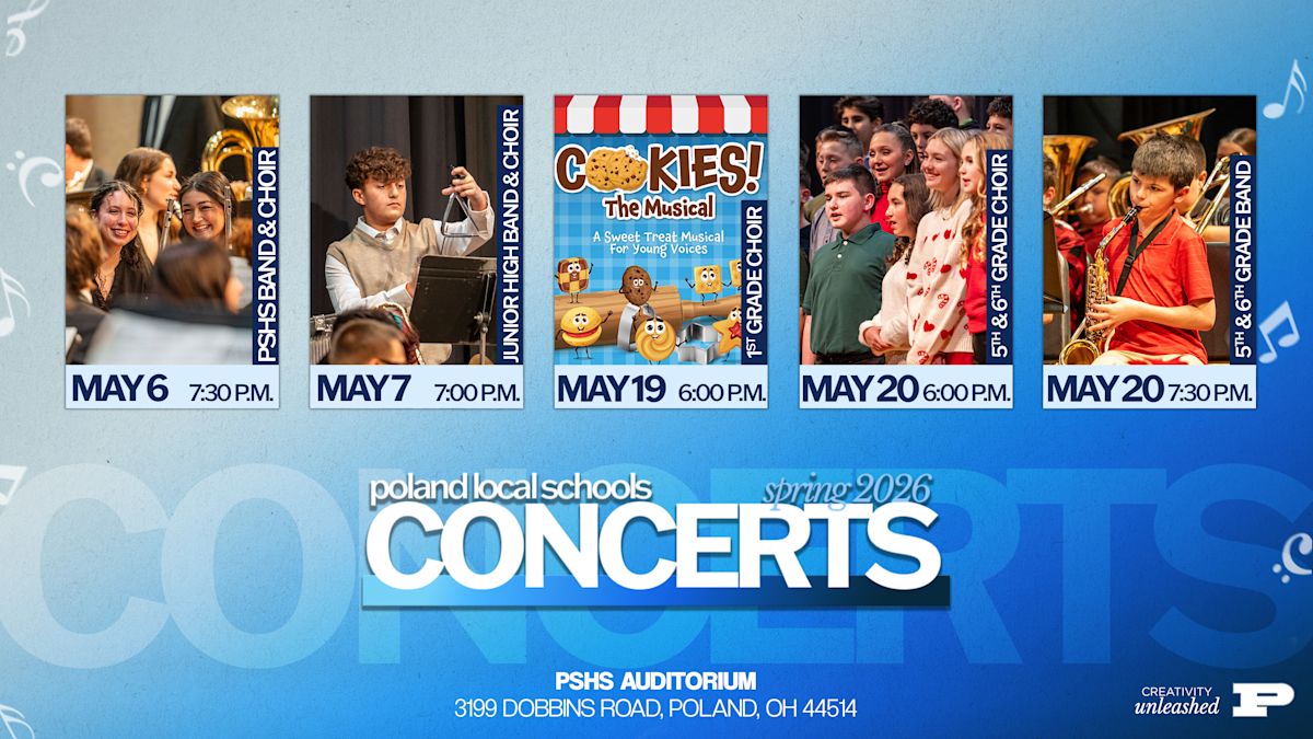 7/8 Spring Band & Choir Concert (Poland Local Schools)