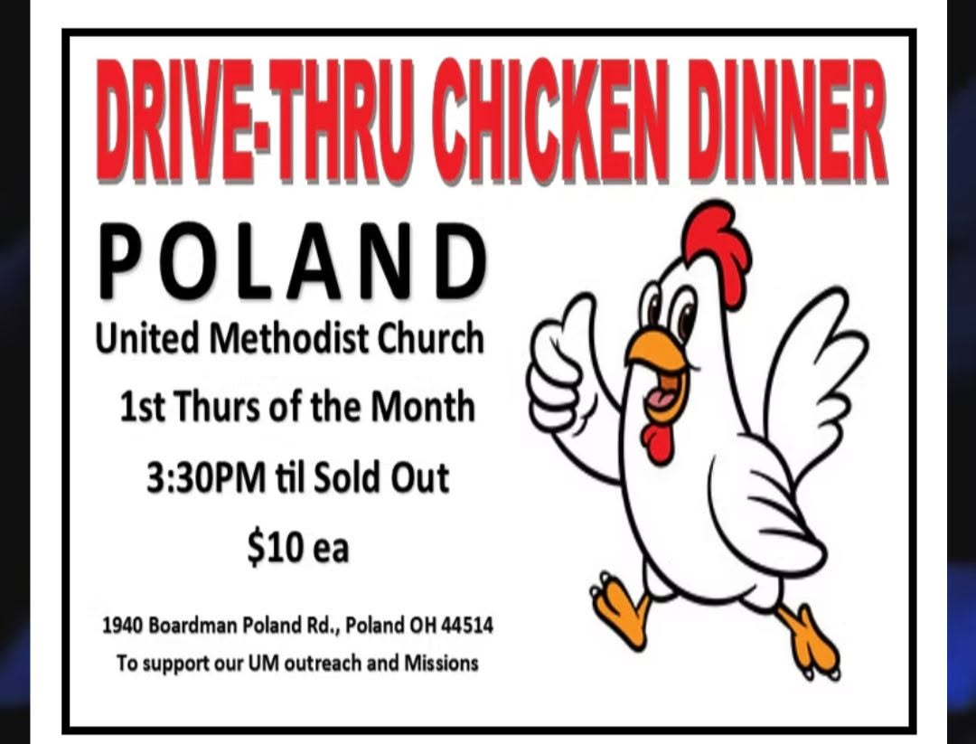 Drive-Thru Chicken Dinner (Poland United Methodist Church)